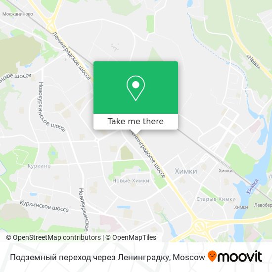 Подземный переход через Ленинградку map