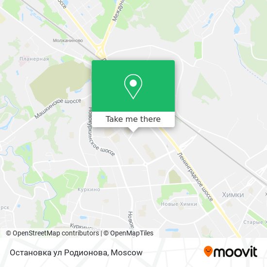 Остановка ул Родионова map