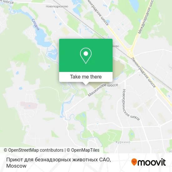 Приют для безнадзорных животных САО map