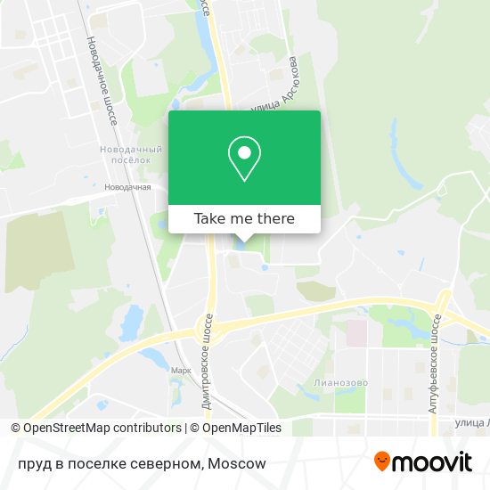 пруд в поселке северном map