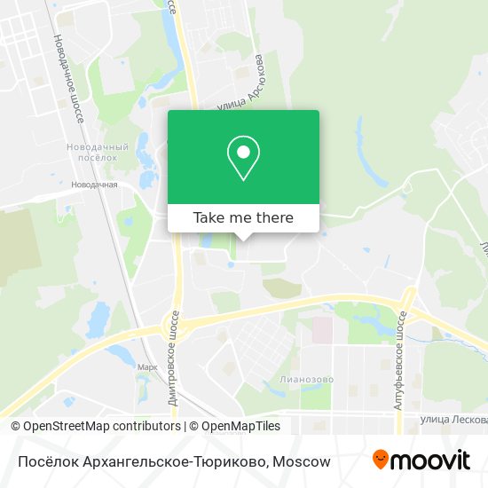 Посёлок Архангельское-Тюриково map