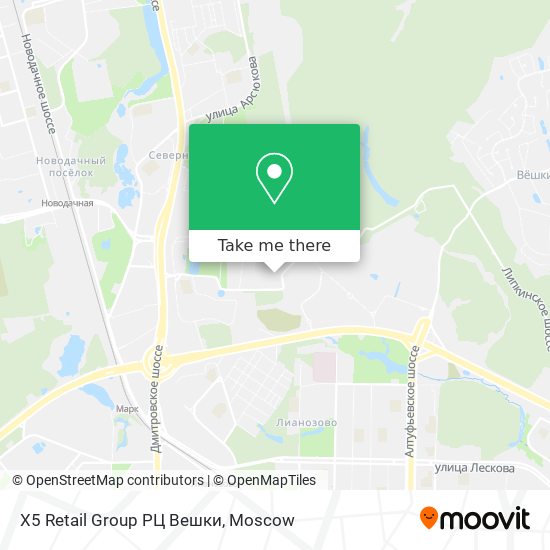X5 Retail Group РЦ Вешки map