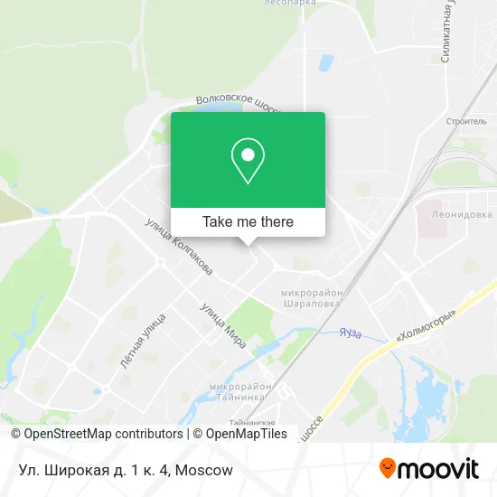 Ул. Широкая д. 1 к. 4 map