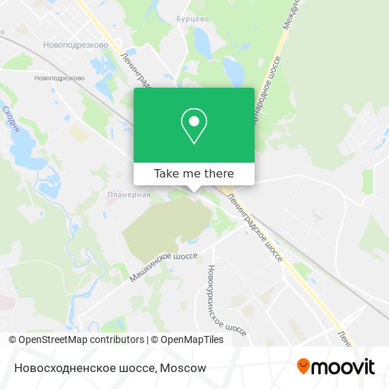 Новосходненское шоссе map