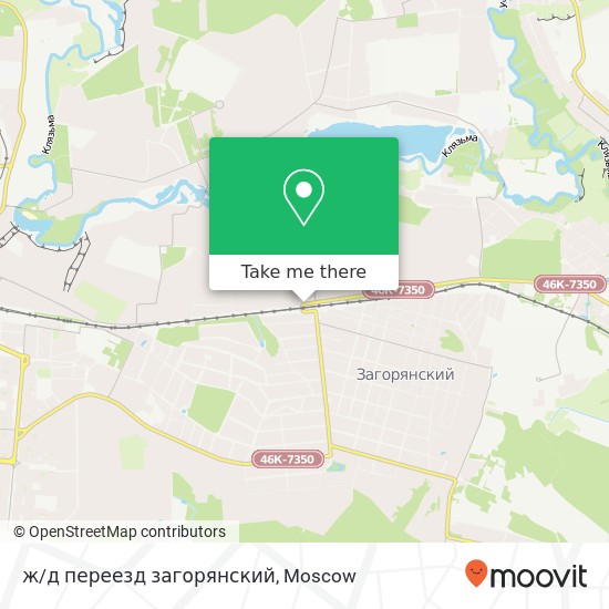 ж/д переезд загорянский map