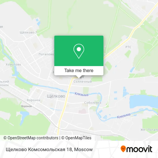 Щелково Комсомольская 18 map