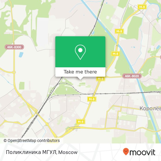 Поликлиника МГУЛ map