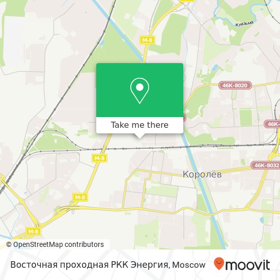 Восточная проходная РКК Энергия map