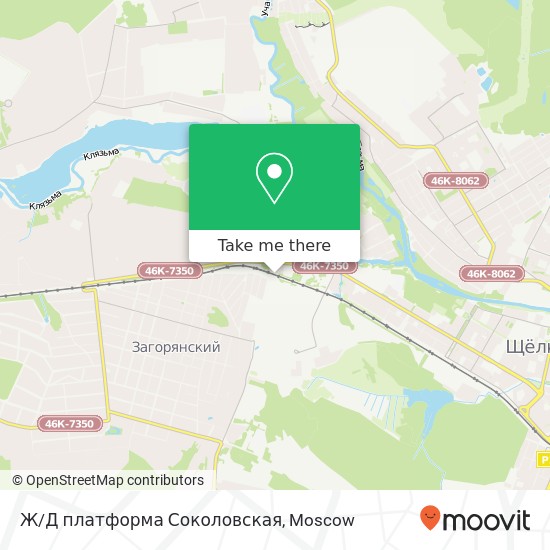 Ж/Д платформа Соколовская map