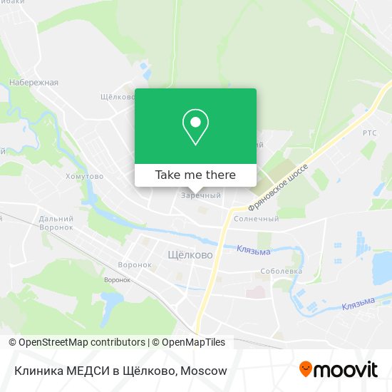 Клиника МЕДСИ в Щёлково map