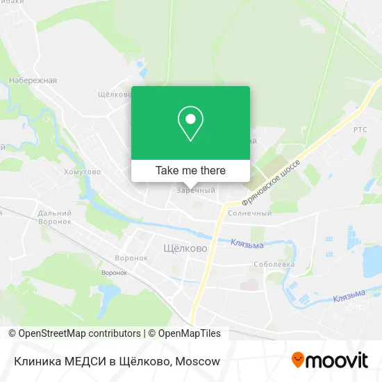 Клиника МЕДСИ в Щёлково map