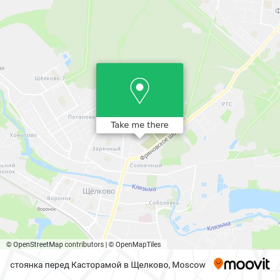 стоянка перед Касторамой в Щелково map