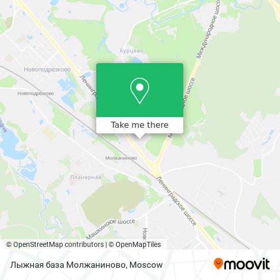 Лыжная база Молжаниново map