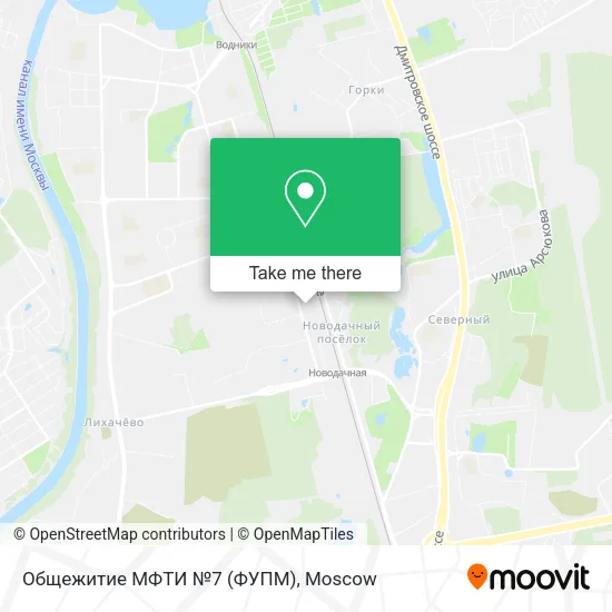 Общежитие МФТИ №7 (ФУПМ) map