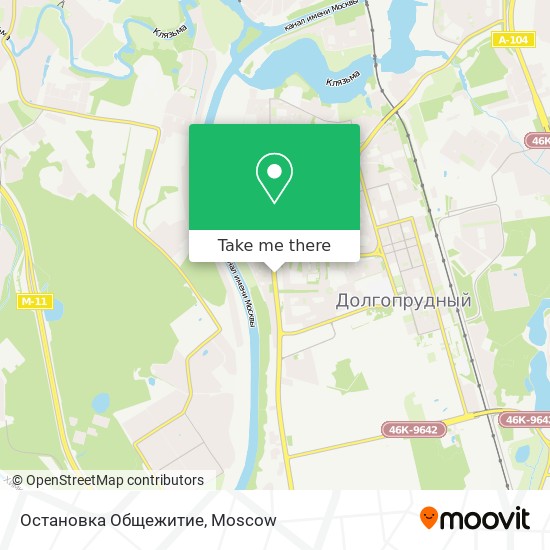 Остановка Общежитие map