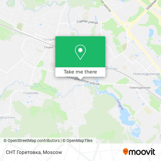 СНТ Горетовка map