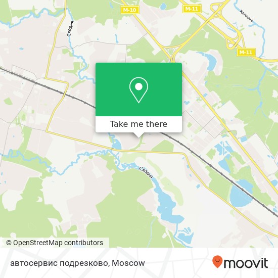 автосервис подрезково map