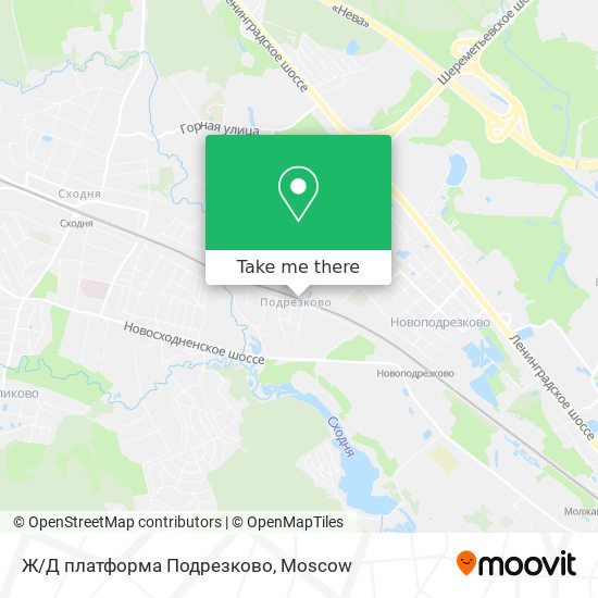 Ж/Д платформа Подрезково map