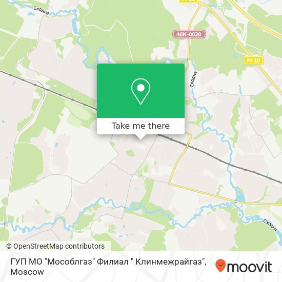 ГУП МО "Мособлгаз" Филиал " Клинмежрайгаз" map