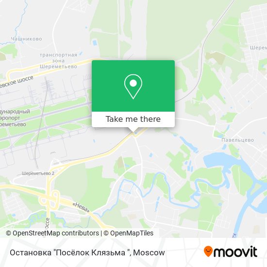 Остановка "Посёлок Клязьма " map