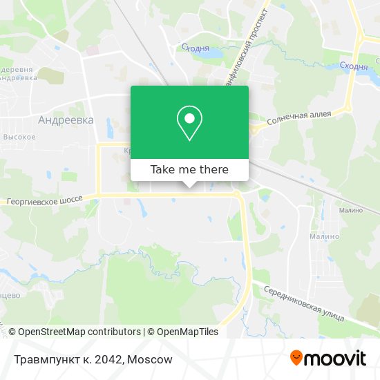 Травмпункт к. 2042 map