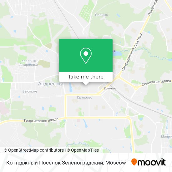 Коттеджный Поселок Зеленоградский map