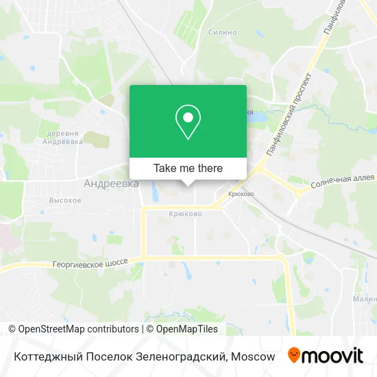 Коттеджный Поселок Зеленоградский map