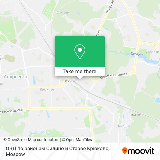 ОВД по районам Силино и Старое Крюково map