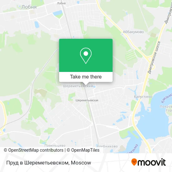 Пруд в Шереметьевском map