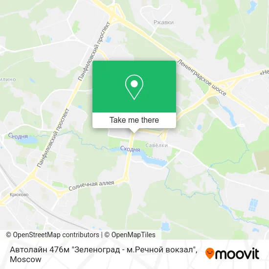 Автолайн 476м "Зеленоград - м.Речной вокзал" map
