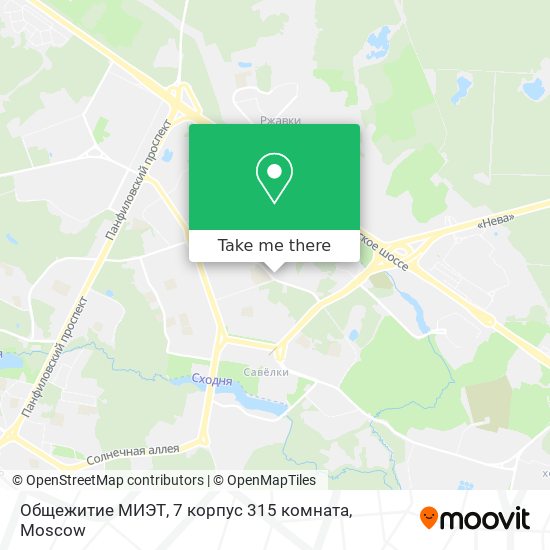 Общежитие МИЭТ, 7 корпус 315 комната map