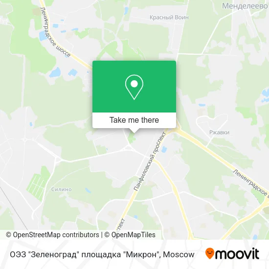 ОЭЗ "Зеленоград" площадка "Микрон" map