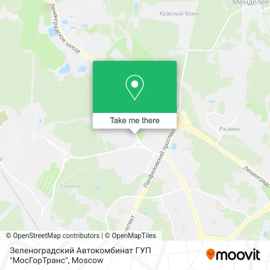 Зеленоградский Автокомбинат ГУП "МосГорТранс" map