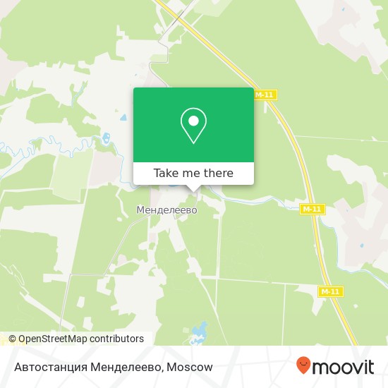 Автостанция Менделеево map