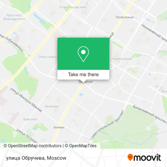 улица Обручева map
