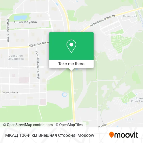 МКАД 106-й км Внешняя Сторона map