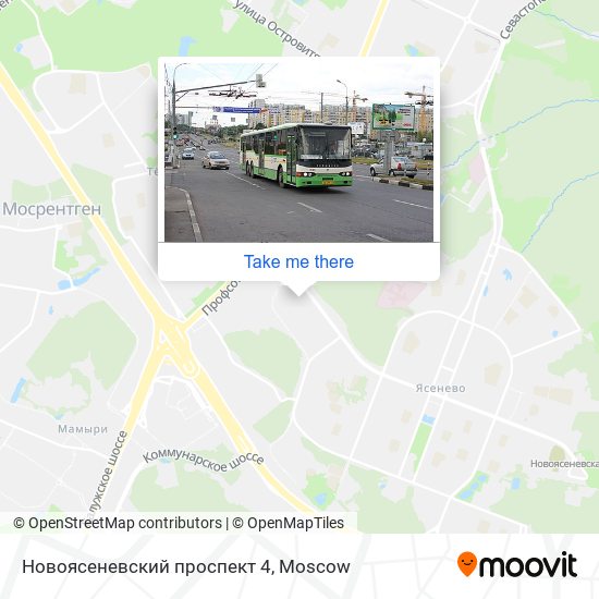 Новоясеневский проспект 4 map