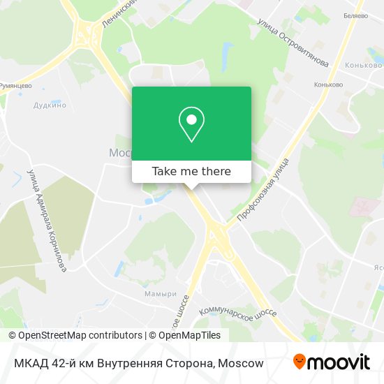 МКАД 42-й км Внутренняя Сторона map