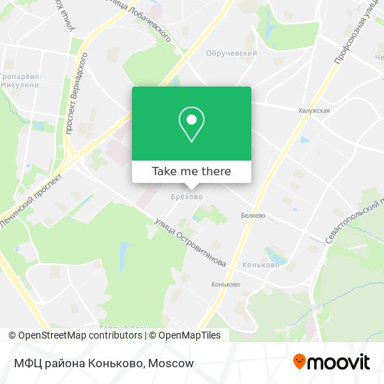 МФЦ района Коньково map