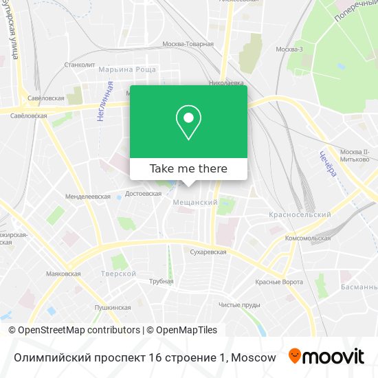 Олимпийский проспект 16 строение 1 map