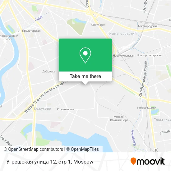 Угрешская улица 12, стр 1 map