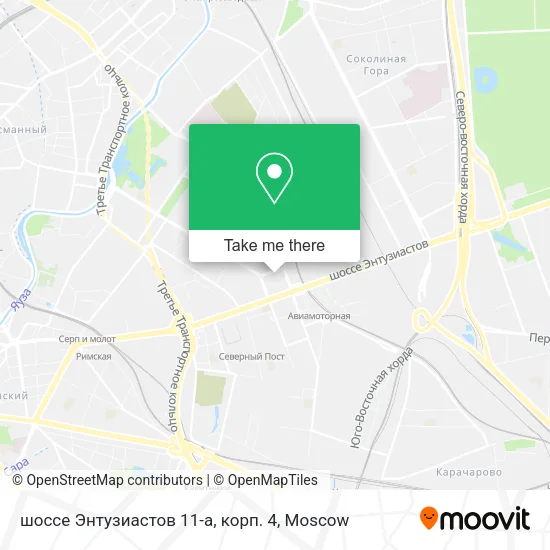 шоссе Энтузиастов 11-а, корп. 4 map