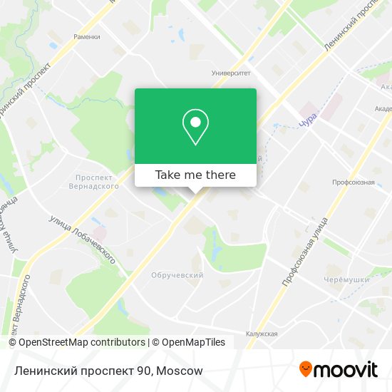 Ленинский проспект 90 map