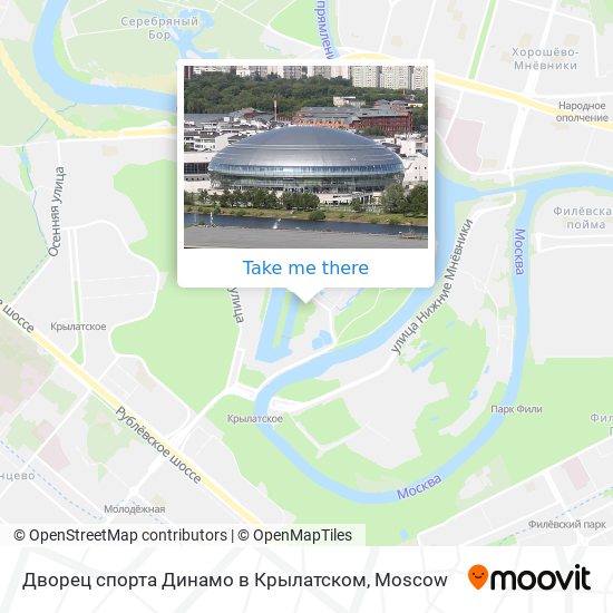 Дворец спорта Динамо в Крылатском map