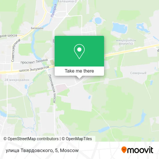 улица Твардовского, 5 map