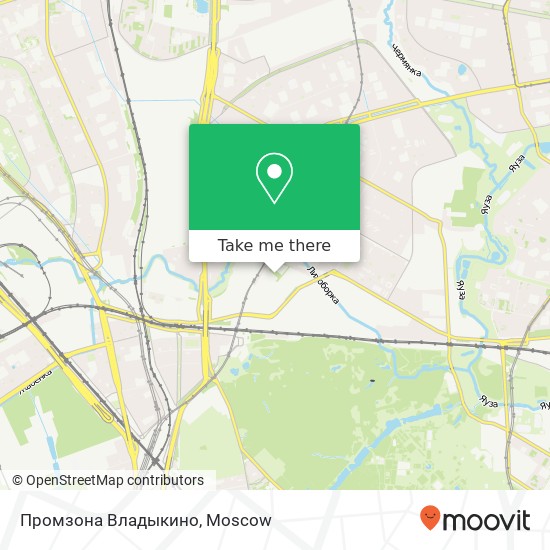 Промзона Владыкино map