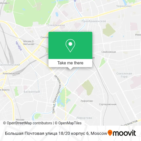 Большая Почтовая улица 18 / 20 корпус 6 map