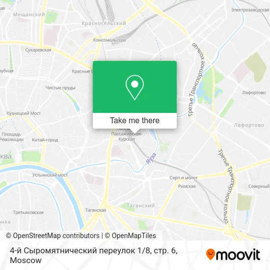 4-й Сыромятнический переулок 1 / 8, стр. 6 map