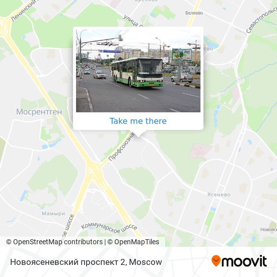 Новоясеневский проспект 2 map