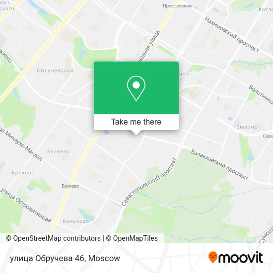 улица Обручева 46 map